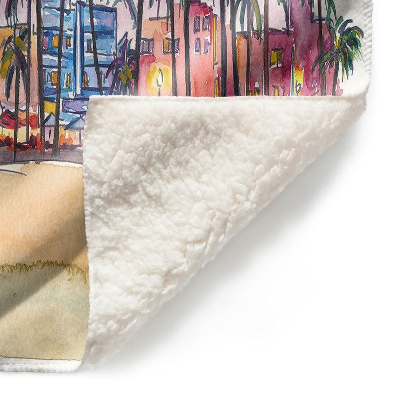  Couverture Miami Ocean Drive, 68 po x 80 po