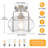 Coletti 1 - Light Modern Glass Drum Semi Flush Mount Ceiling Light Fixture for Dinning Room Living Room Bedroom Hallway Entryway Kitchen-74023957