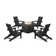 5-Piece AllModern Folding Adirondack Conversation Set with Fire Pit Table_PWS1980