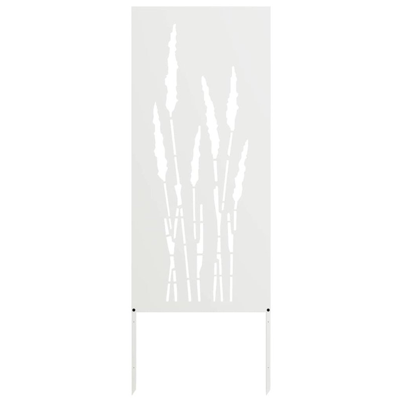 Vidaxl Garden Privacy Screen Olive Green 50 X 140 Cm Cold-Rolled Steel, White