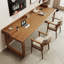 Bureau rectangulaire brun en bois massif-108304452