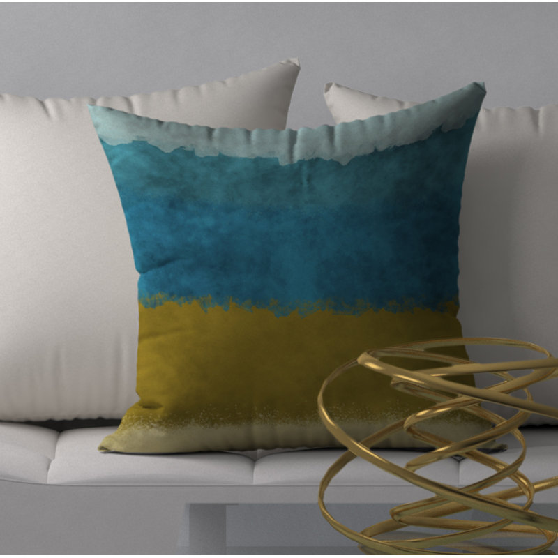 Abstract Throw Pillow, 18" H x 18" W