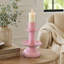 Porte-bougie rose fait à la main Lotus-582943975
