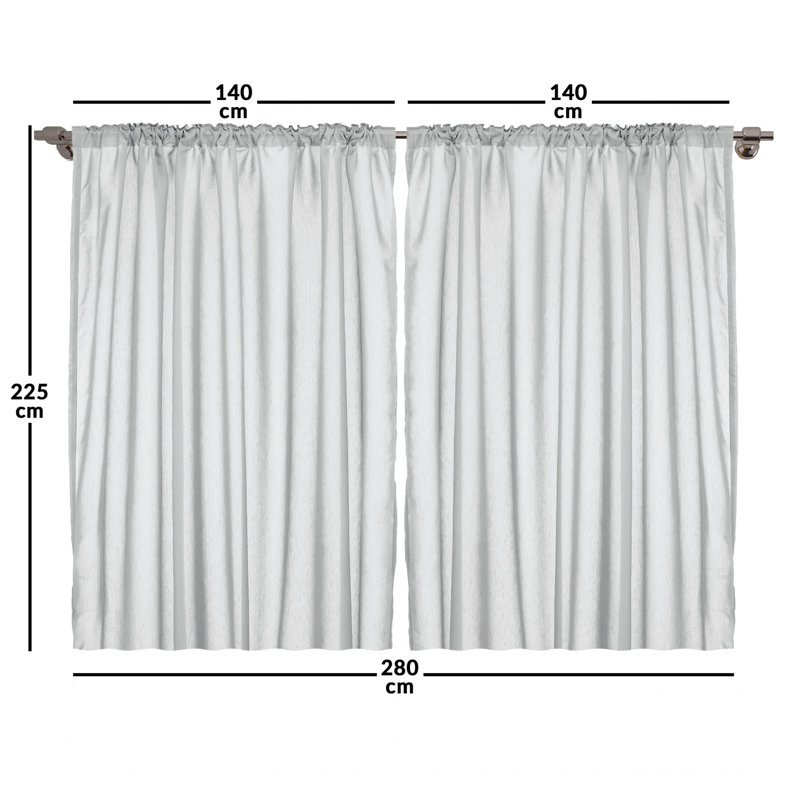 Relaxing Scene on Vacation Beach Palm Tree Chairs and Boats 2 Piece Semi Sheer Curtain Set, Turquoise/Beige, 280 W x 225 D cm