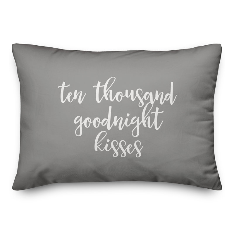  Coussin Ten Thousand Goodnight Kisses, Gris