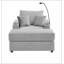Canapé simple de 41,7 po de style moderne avec espace de rangement, repose-pieds mobile, deux ports USB, deux porte-gobelets et un support pour téléphone pour le salon (ancien SKU: N719S001611E), gris-963337434