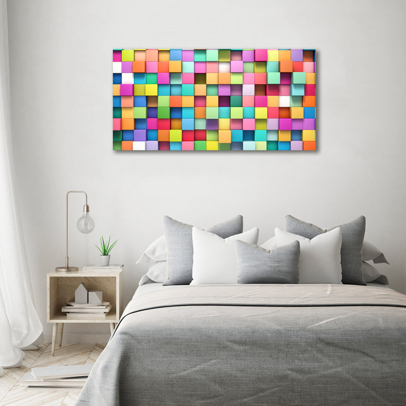Colourful Squares - Wrapped Canvas Print
