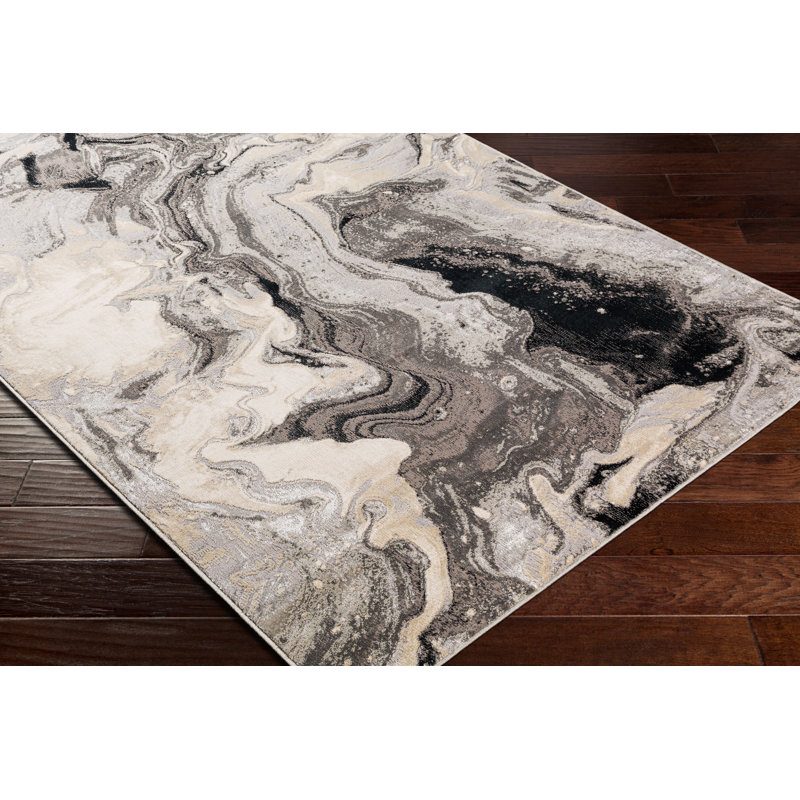 Abstract Indoor Rug, Rectangle 4'3" x 5'11"