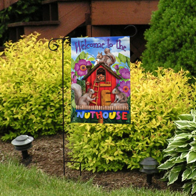Spring Nuthouse Squirrels Garden Flag