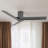 55in Flush Mount Ceiling Fan, 3 ABS Blades, DC Reversible Motor, 6 Speed Remote Control, Timer Function, Ceiling Fan Without Light-2027826921-2027826919