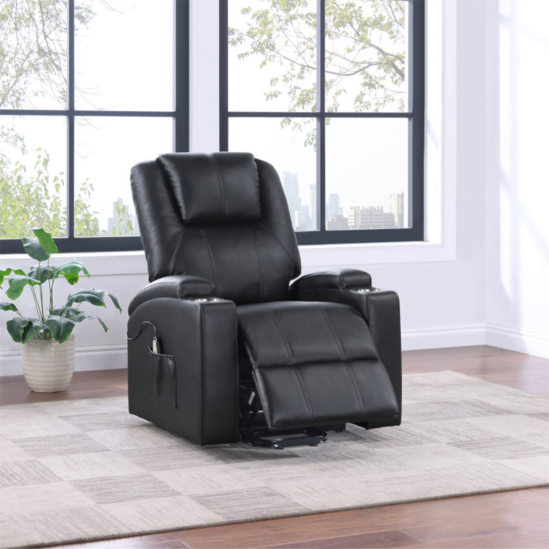 Fauteuil inclinable de massage Macklin, Noir
