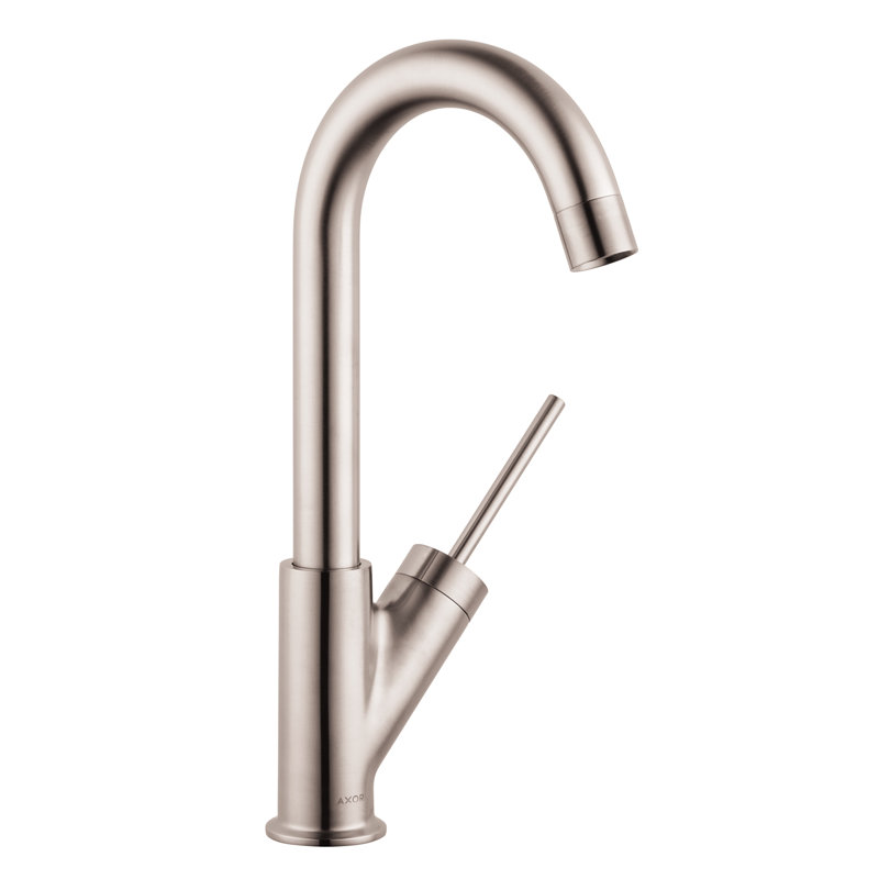 AXOR Starck Single Handle Kitchen Faucet, Steel Optik