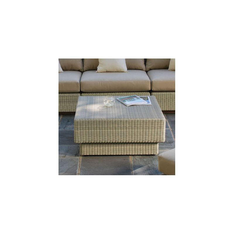 Westport Outdoor Square Coffee Table, Black