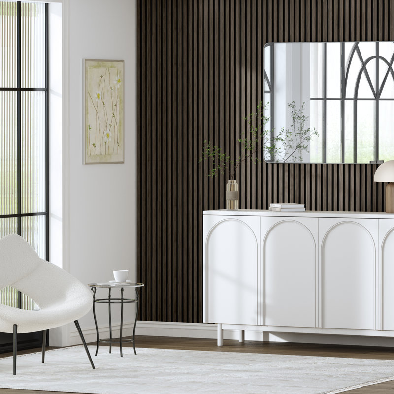 2 panneaux muraux en bois acoustique, lambris 3D pour décoration murale et de plafond (31 pieds carrés / caisse), Noyer