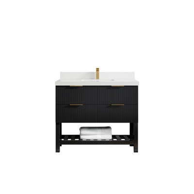 42'' Single Bathroom Vanity with Quartz Top