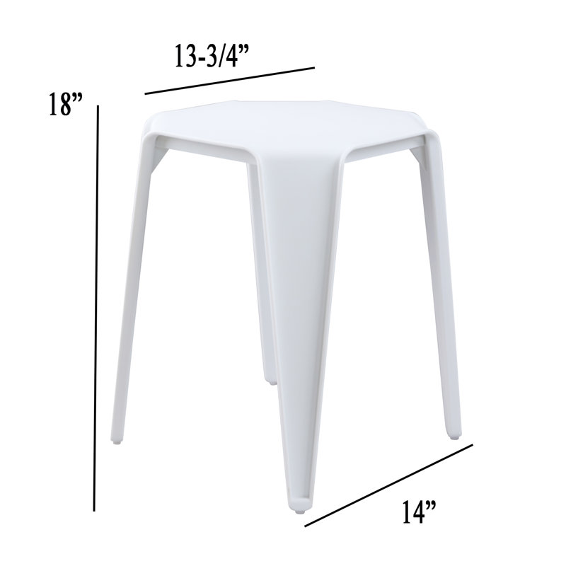 Tabouret Lutfie, Blanc