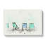 Deckchairs on Brighton Beach in Abstract - Wrapped Canvas-55315350