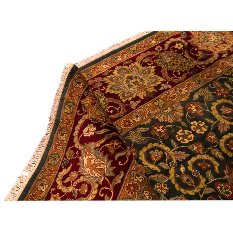 Wool Oriental Area Rug in Green