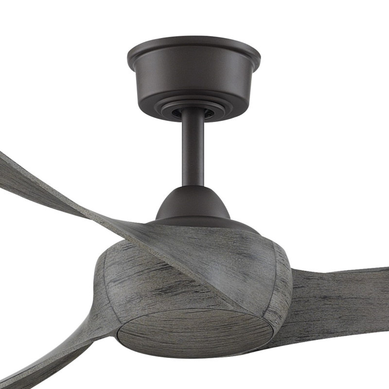 Wrap Custom Indoor/Outdoor Ceiling Fan DC Motor- Matte Greige, Matte Greige