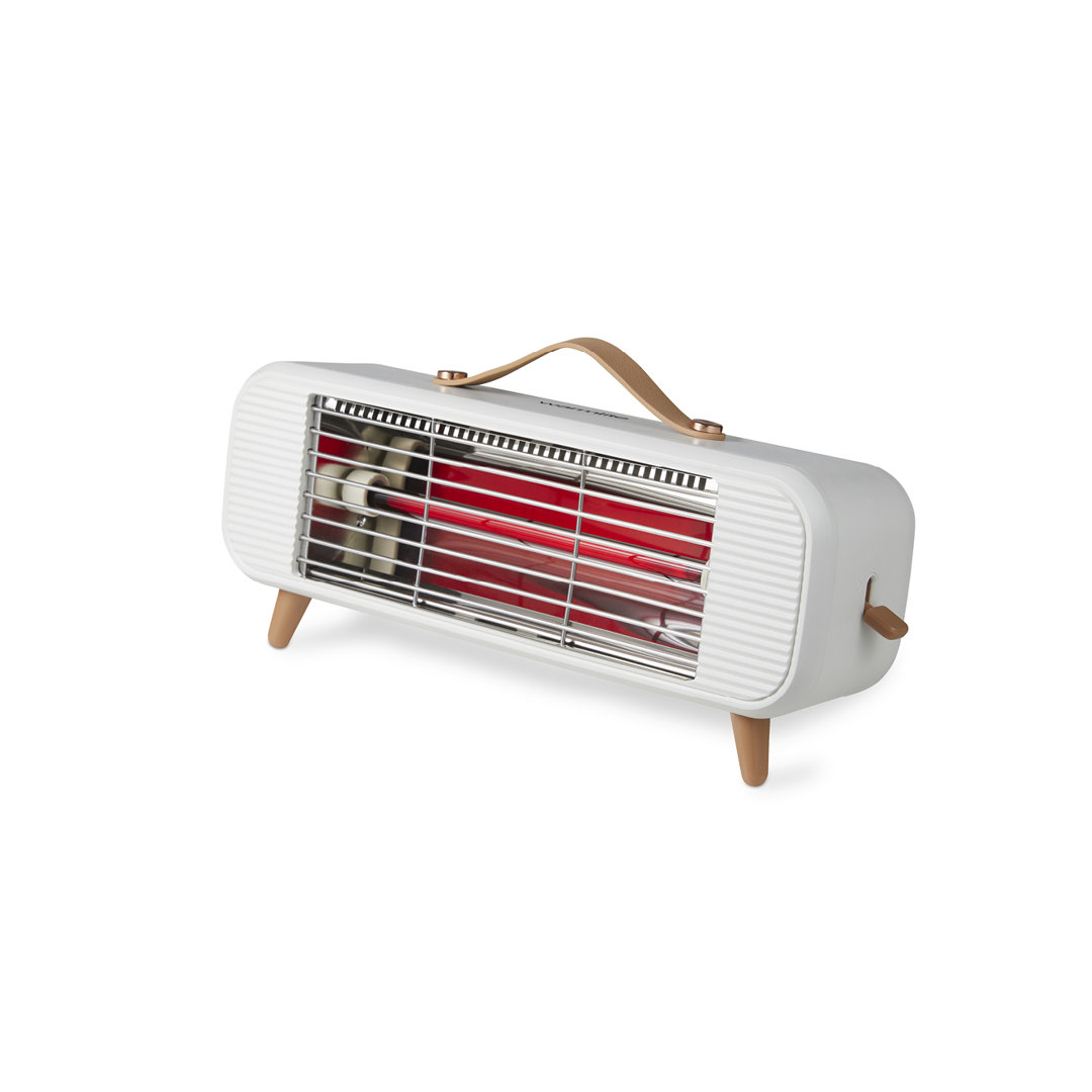 Warmlite Infrared Desk Heater, Ultra-Quiet, Energy Efficient, Overheat Protection, 350W, Cream