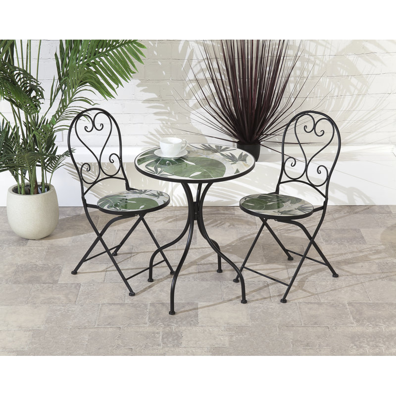 Round 3 - Piece 2 - Person 60Cm L Outdoor Bistro Set