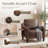 Wide Upholstered Accent Chair Faux Leather Armchair-208523145