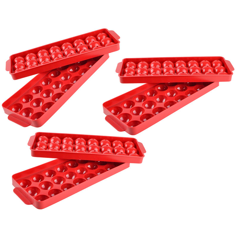 Plastic Ice Cube Tray, Red