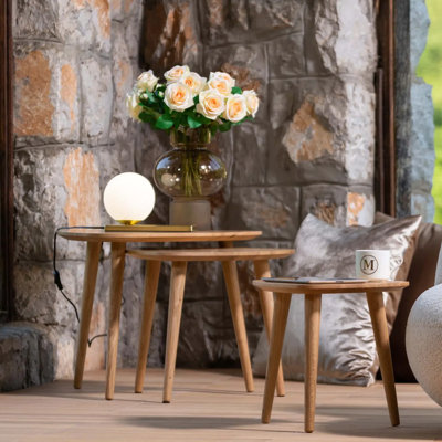 Artemus Solid Wood Three Leg Coffee Table