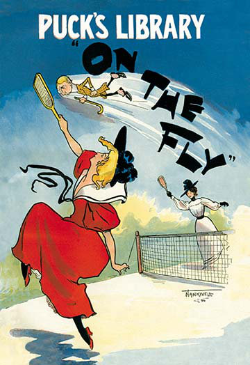 « on the fly », affiche rétro, H 36 po x l 24 po x P 1,5 po