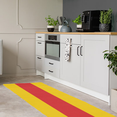 Tapis de zone rouge/jaune