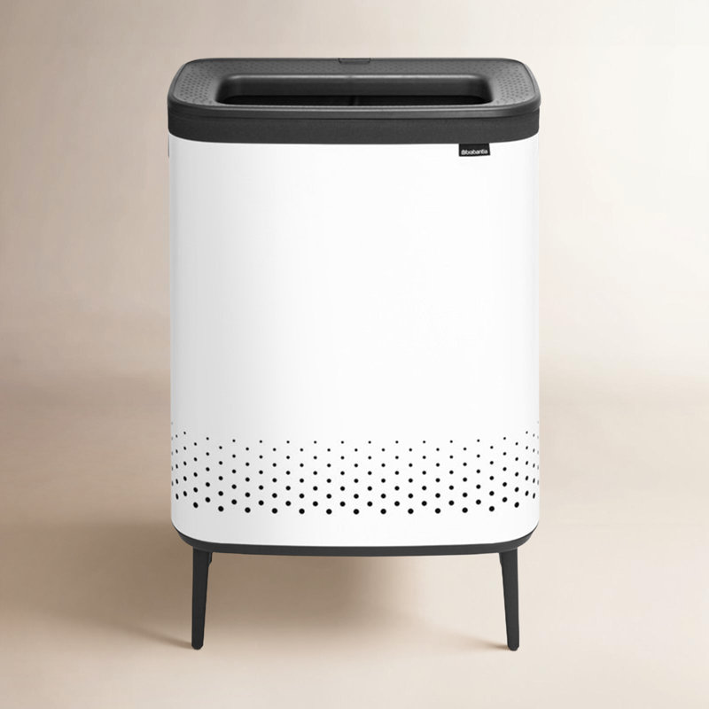 Panier à linge à deux compartiments 2 x 11,9 gallons (capacité de 23,8 gallons), Blanc