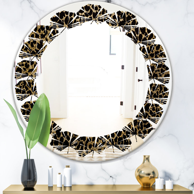 Miroir mural Leaves, H 23,6 po x l 23,6 po