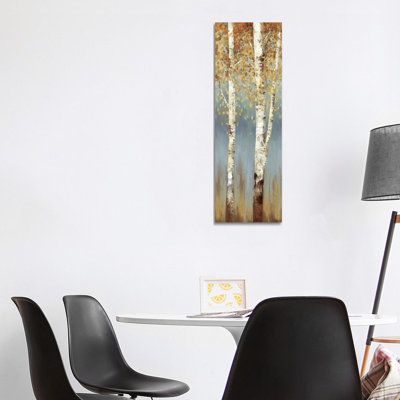 Butterscotch Birch Trees II by Allison Pearce - Panoramic Painting on Canvas
