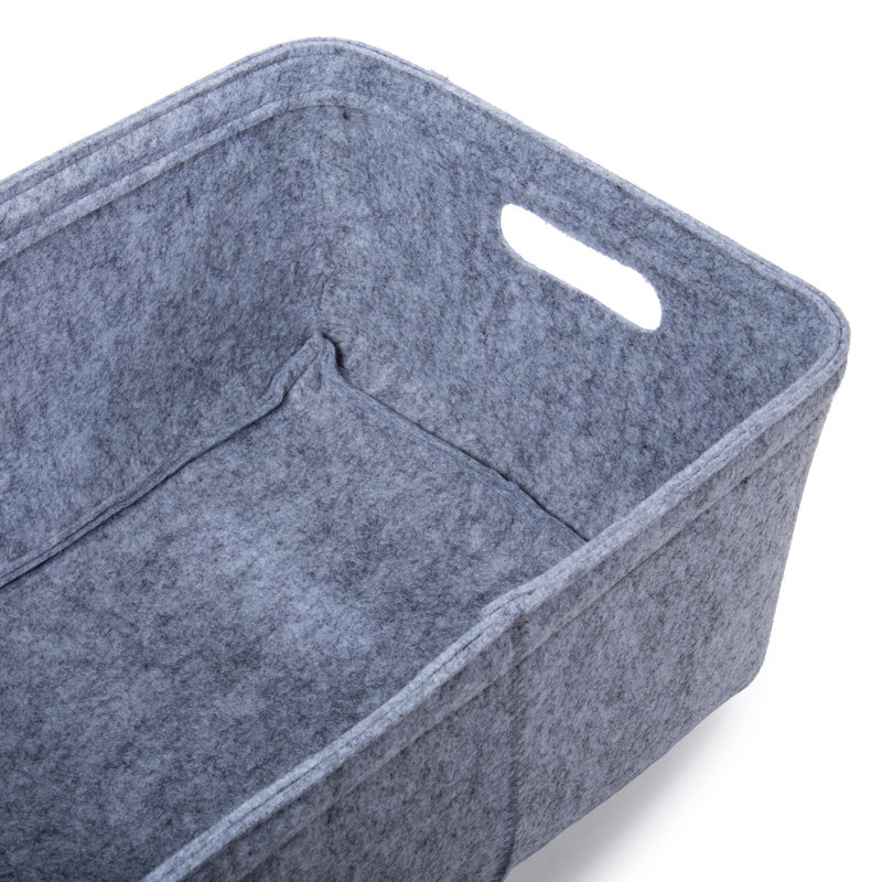 Ensemble de paniers en tissu 3 pièces, Gris clair