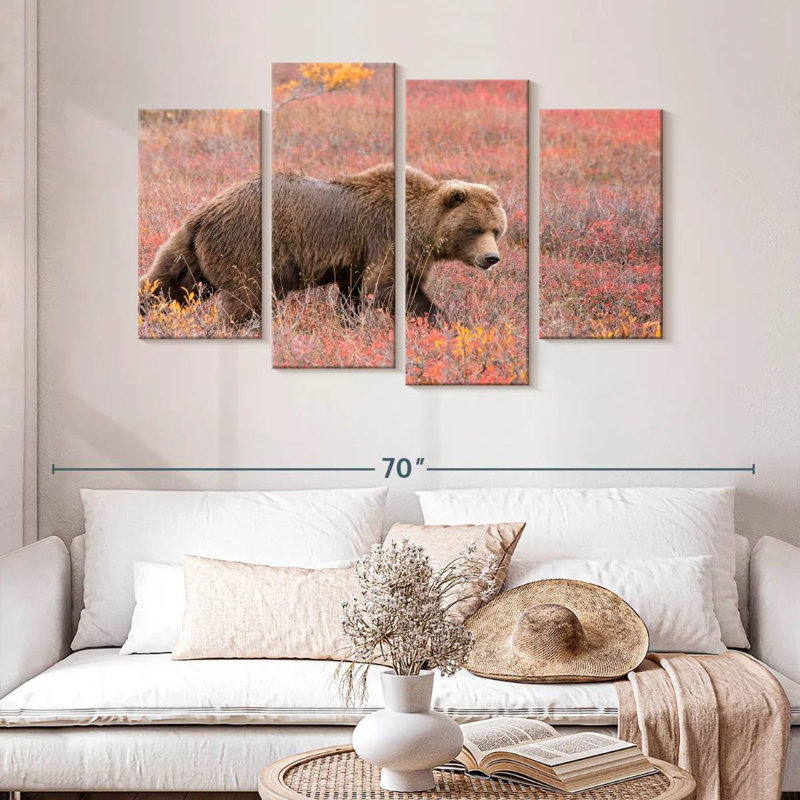 Brampt Alaskan Meadow Grizzly Bear, 32" H x 52" W