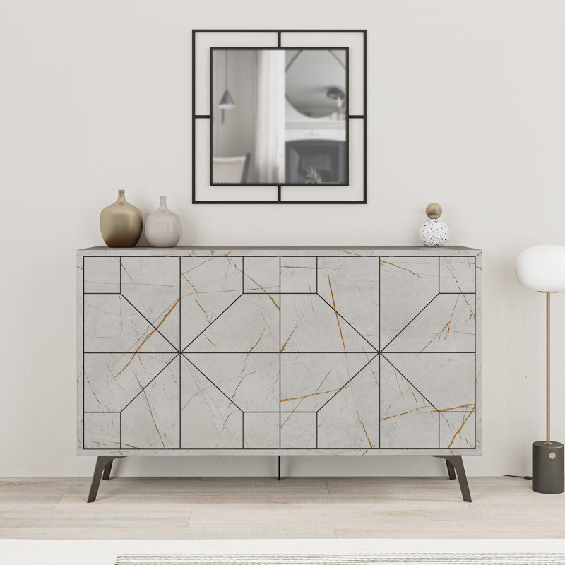 Dune Console Sideboard Geometric Design Wide 123cm, Lagina