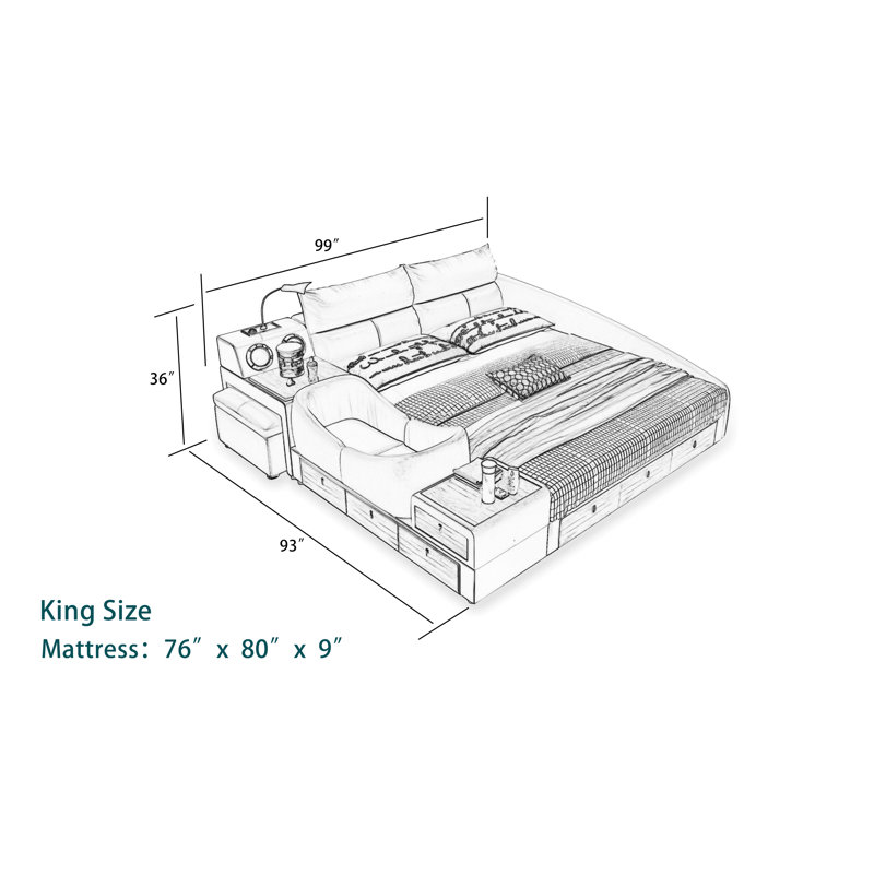 Litonia Upholstered Bed, King