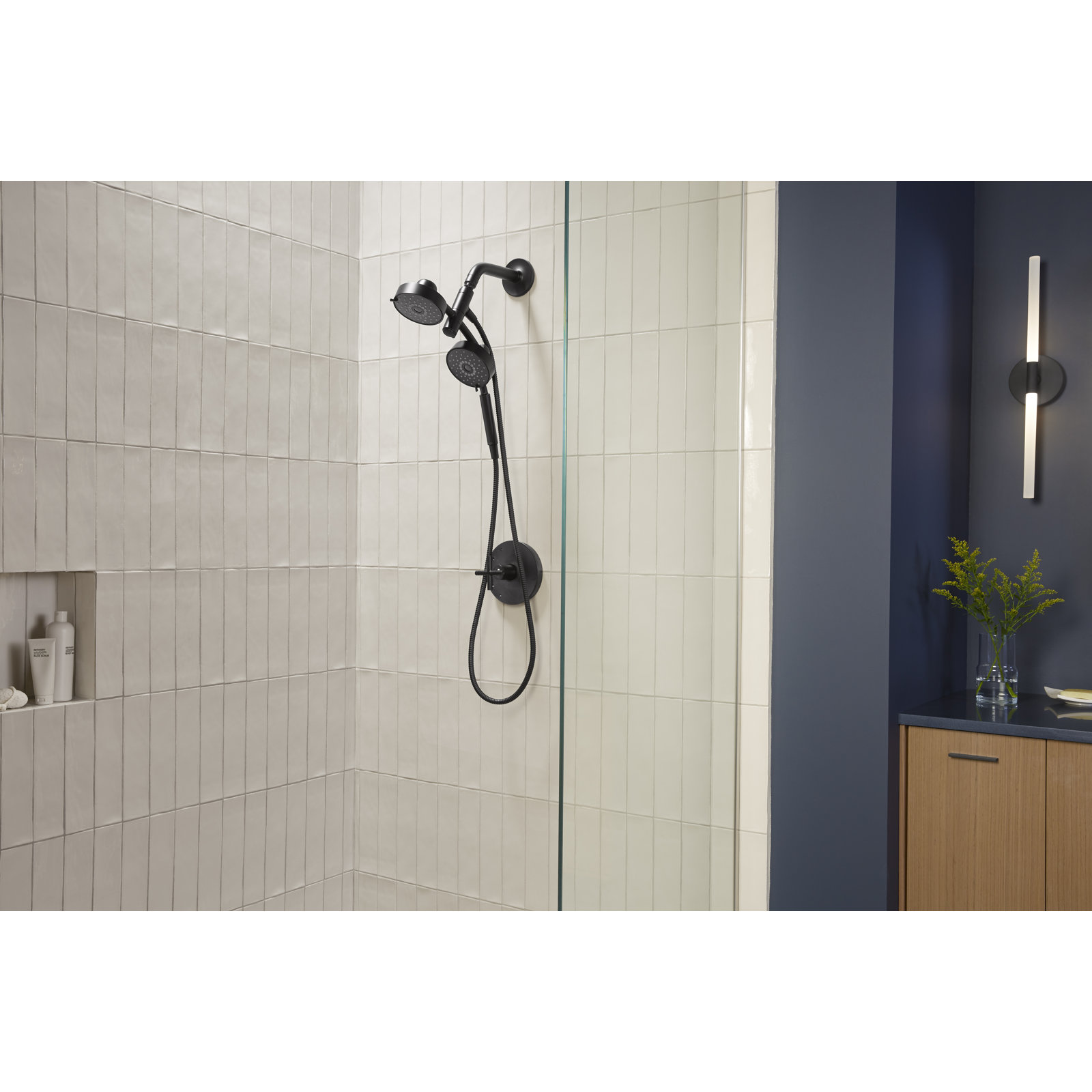 Purist Rite-Temp Valve Trim with Cross Handle, Matte Black
