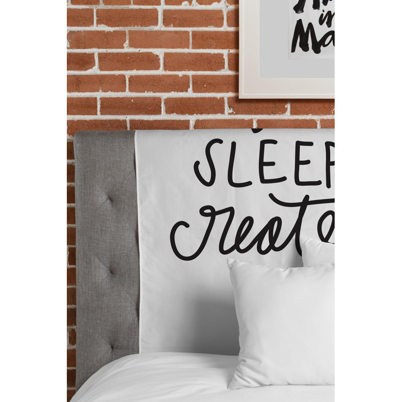 « manger sleep create » par chelcey tate tapisserie