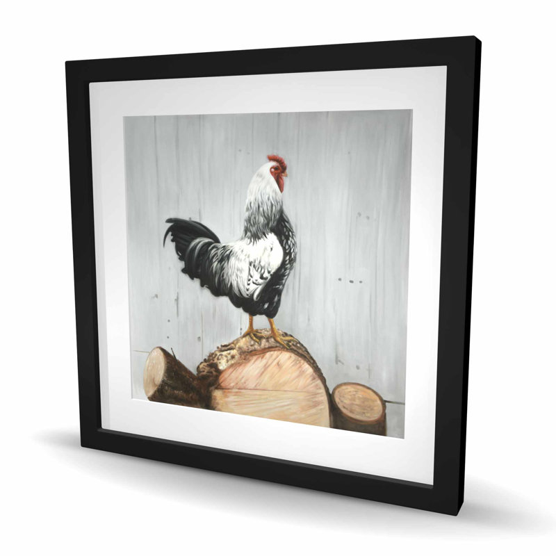 Imprimé coq Wyandotte Coq | Décor d'animaux de ferme