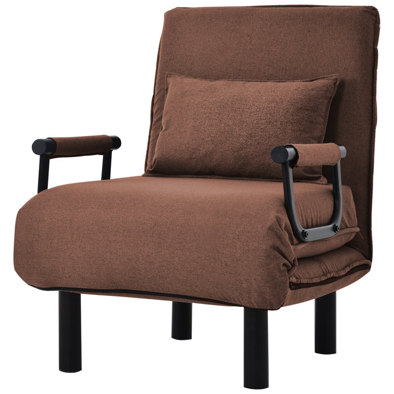 Ayres 65 " Upholstered Futon Chair, Brown