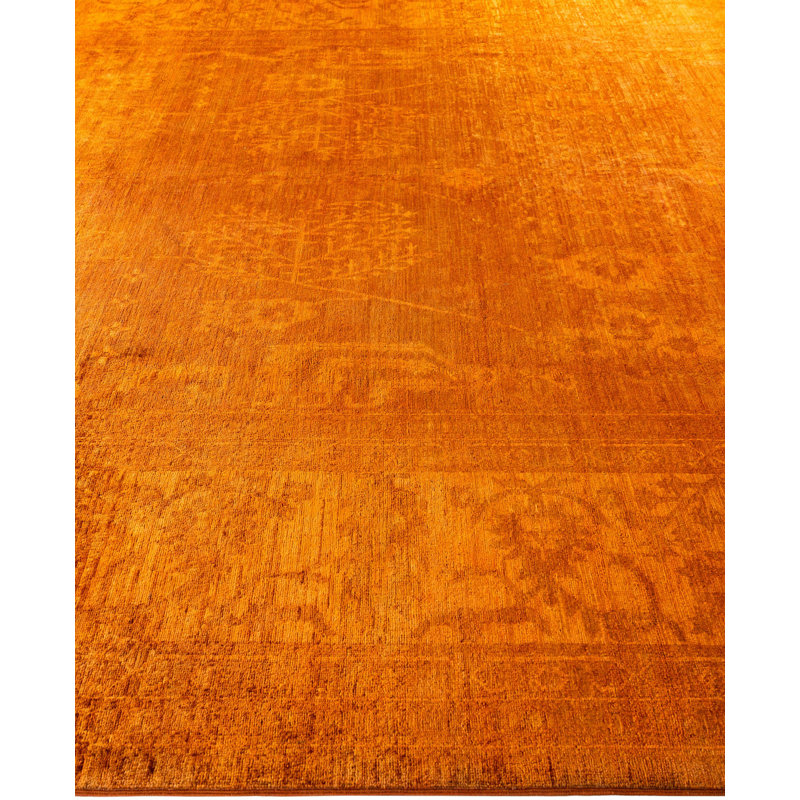 Overdyed One-of-a-Kind 9' 10" X 13' 7" Hand Knotted Area Rug