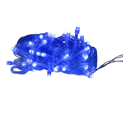  100 LED String Lights – Matte Blue, 32 Ft Indoor Outdoor Waterproof Decorative Lights, Connectable, 8 Modes