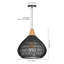 Luminaire suspendu en rotin noir à 1 lumière Briena-1516993759