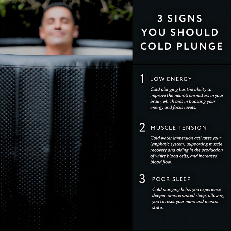 Cold Plunge Tub Inflatable Ice Barrel for Athletes Outdoor & Indoor