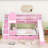 2 Drawers Bunk Bed with Storage Stairs, Slide and Shelves-2001035197-2001035194