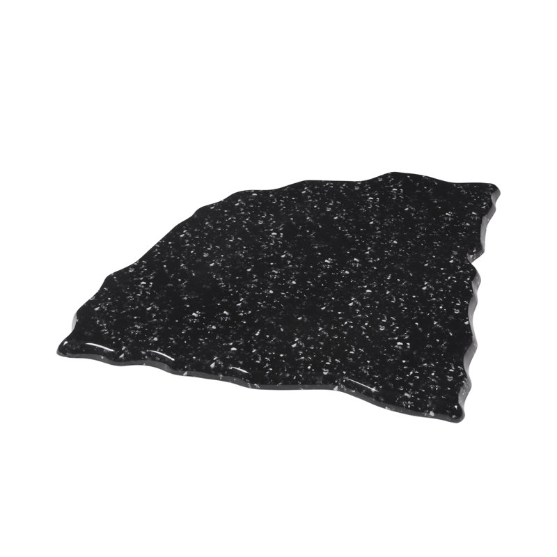 Plat de service divisé Fo Granite, Granite noir