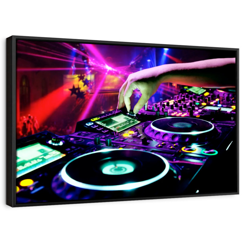 DJ Equipment Canvas Print, 13" H x 19" W
