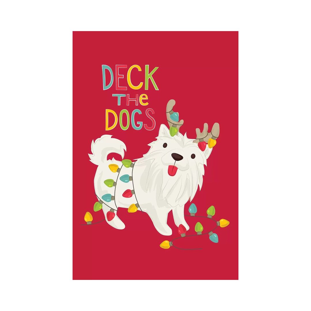 Deck The Dogs I von Dana Saulnier - Galerie-verpackte Leinwand Giclée auf Leinwand