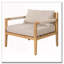 Fauteuil de patio extérieur en bois d'acacia